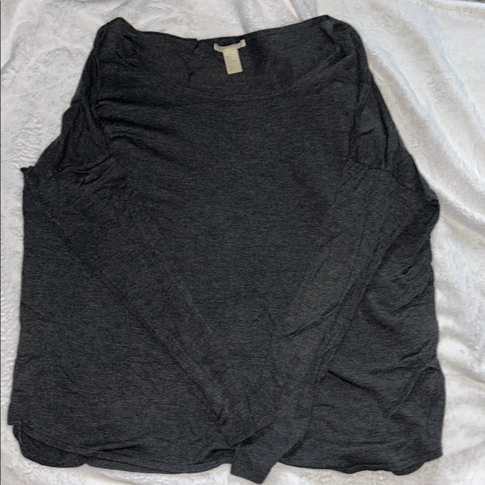 H&M Gray Long Sleeve T-Shirt Relaxed Fit